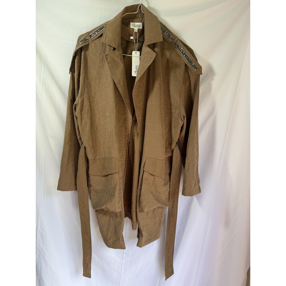 Glam Est 2000 Los Angeles Women's Brown Jacket Size Medium